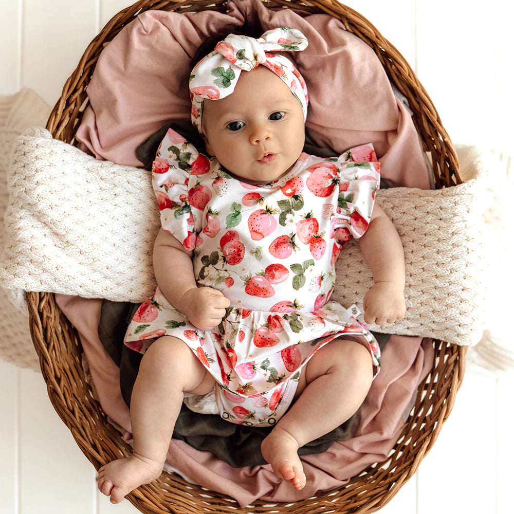Snuggle Hunny Kids - Organic Dress | Strawberry