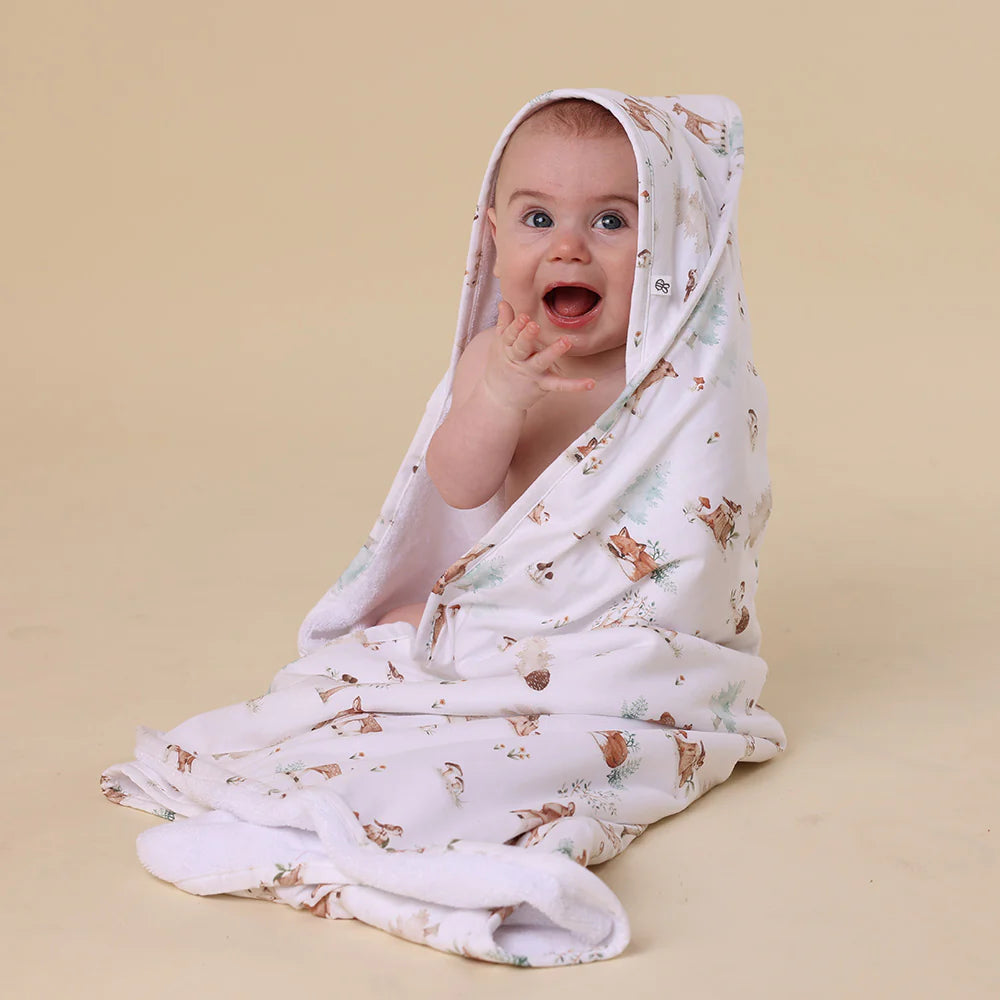 Snuggle Hunny Kids - Organic Hooded Baby Towel | Woodland Tales