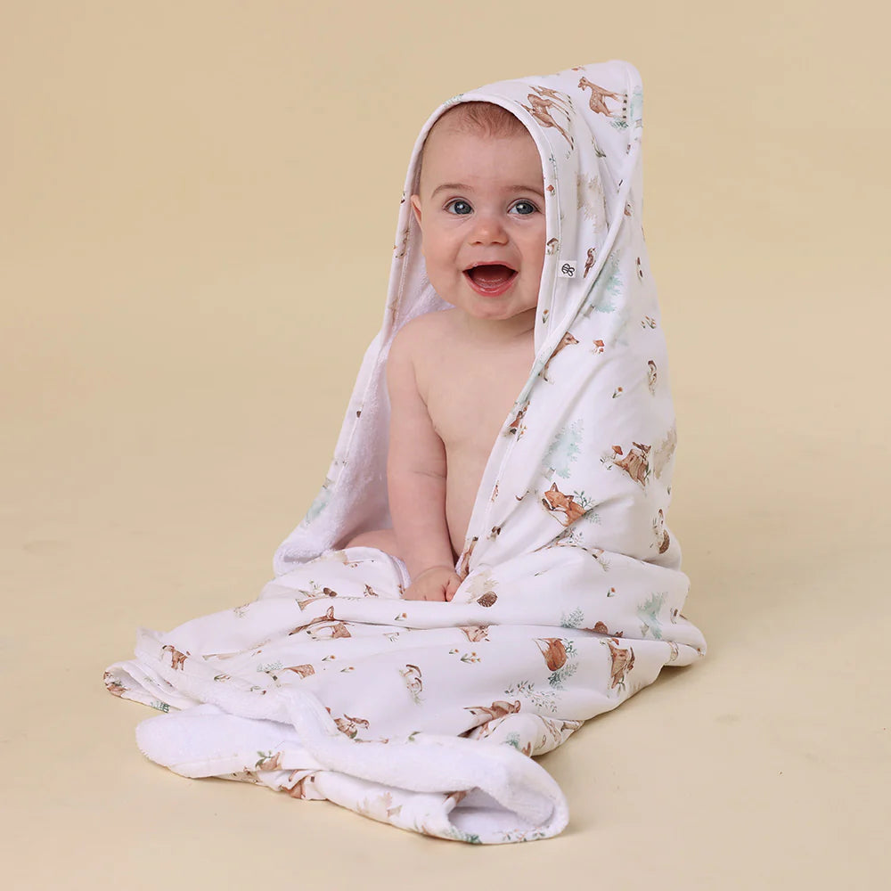 Snuggle Hunny Kids - Organic Hooded Baby Towel | Woodland Tales
