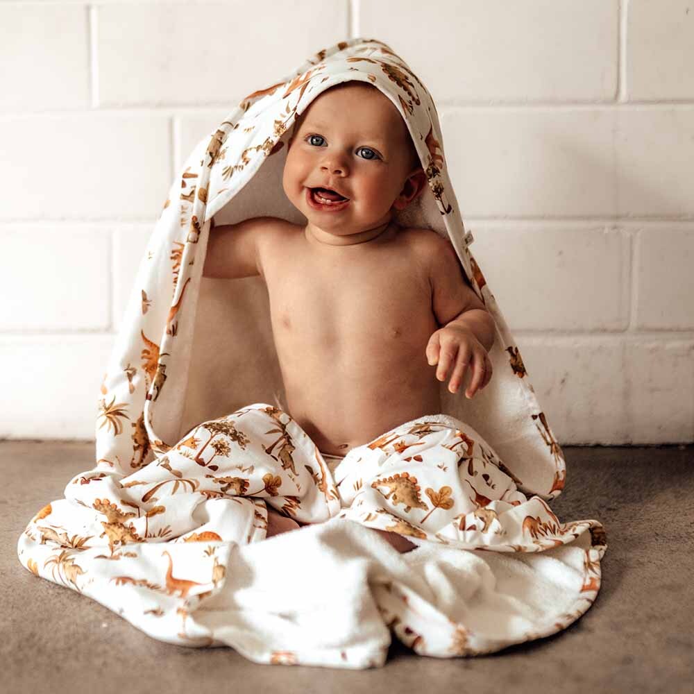 Snuggle Hunny Kids - Dino Organic Hooded Baby Towel