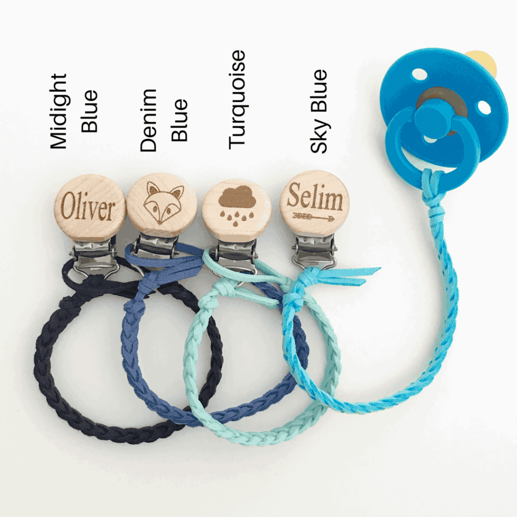 Our Little Helpers - Faux Leather Dummy Clip | Pinks & Blues