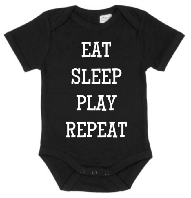 The Dad Squad - Eat Sleep Play Repeat Baby Onesie