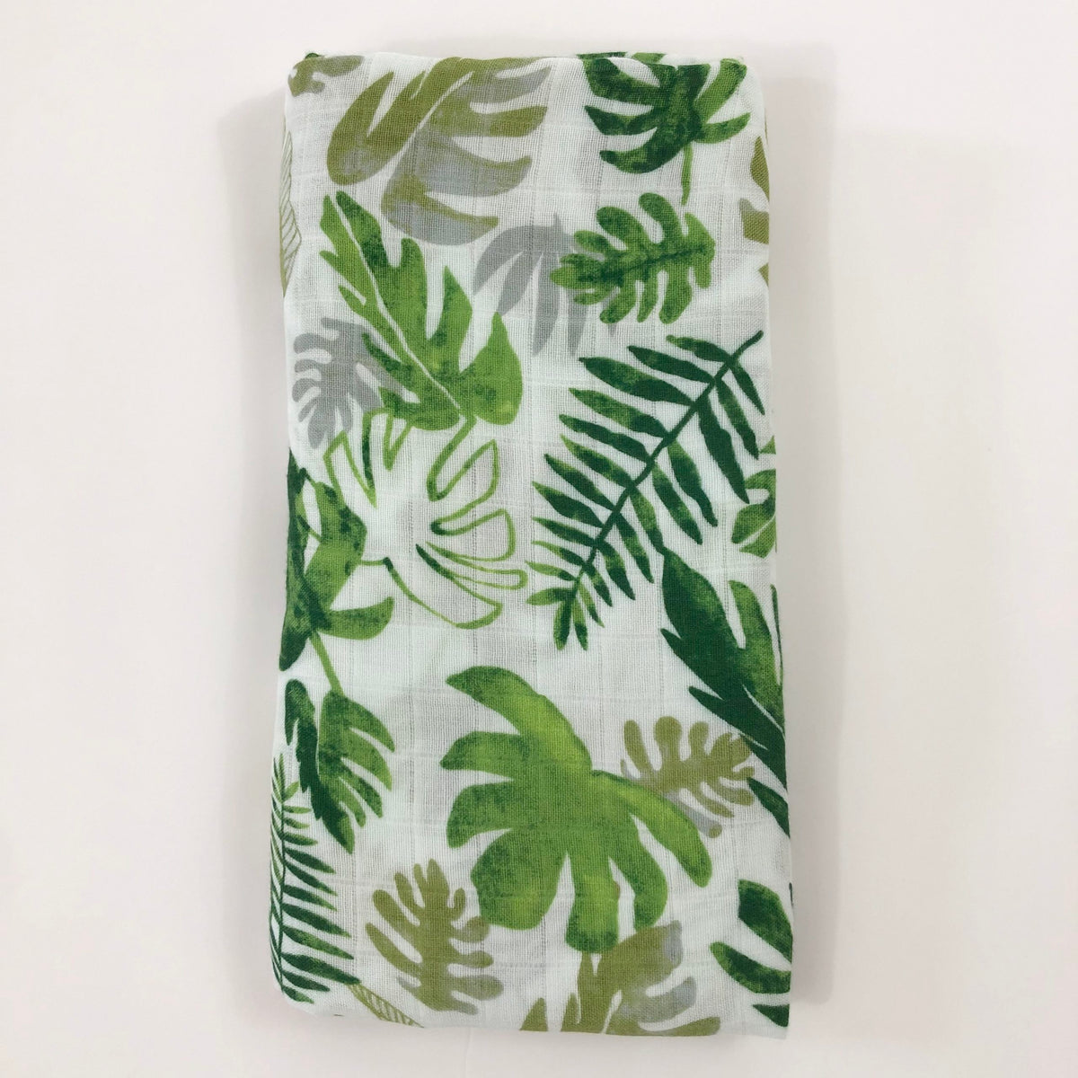 Tinker Tot Baby - Bamboo Cotton Swaddle – Rainforest Leaves