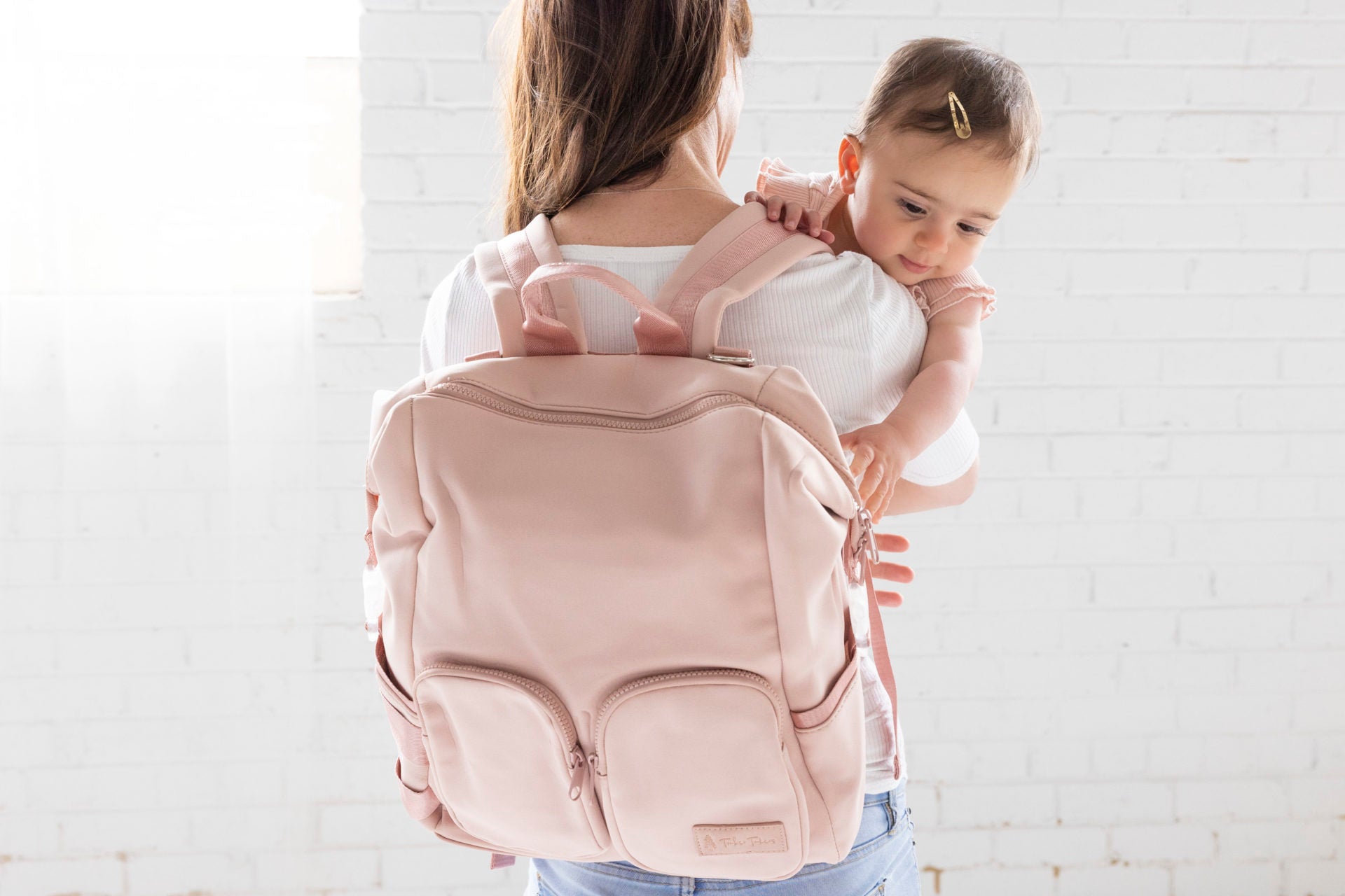 Timber Tinkers Personalised Neoprene Nappy Bag Blush My Little Wardrobe