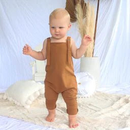 Little Wolfie - Chocolate Overalls *CLEARANCE*