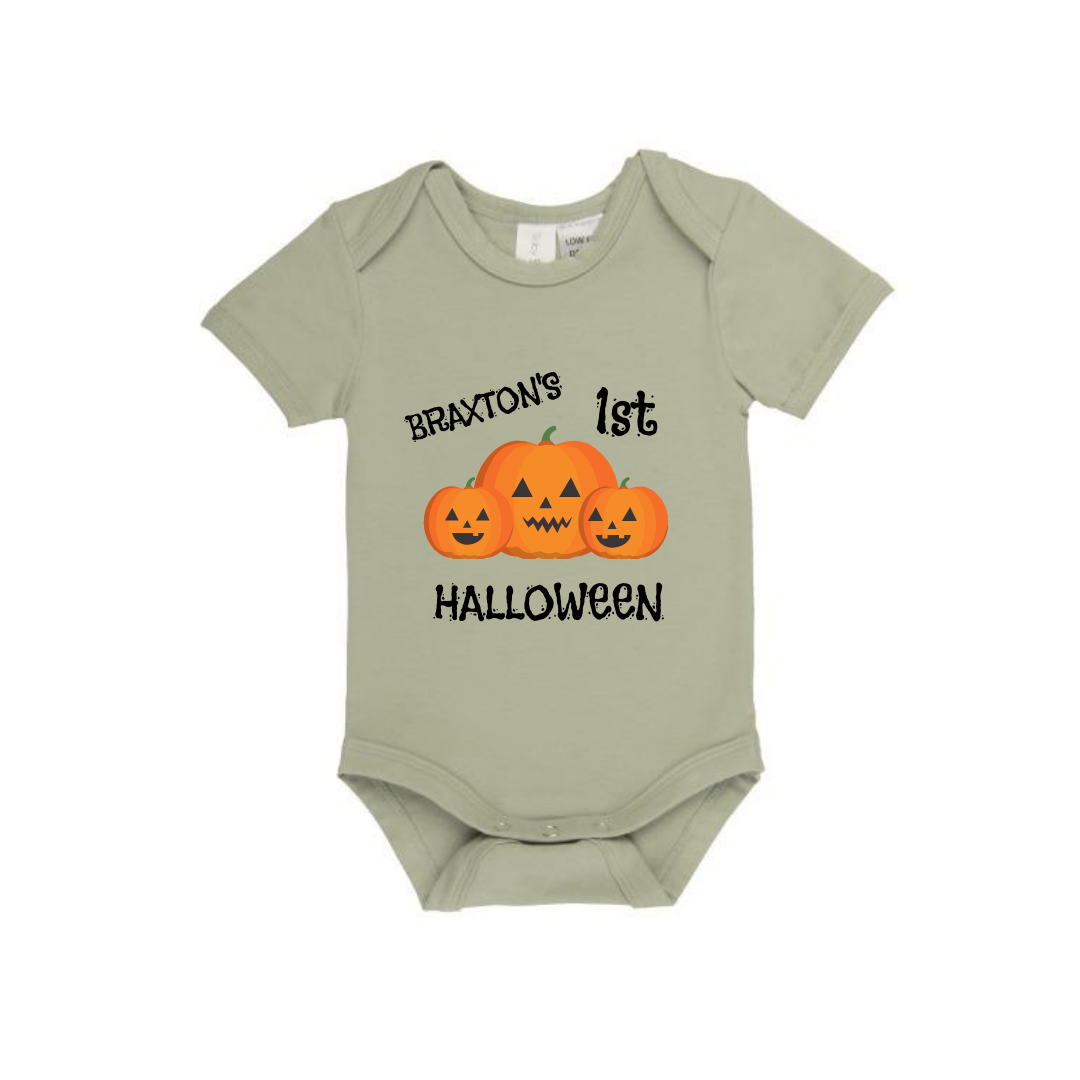 MLW By Design - 1st Halloween Personalised Bodysuit | Various Colours