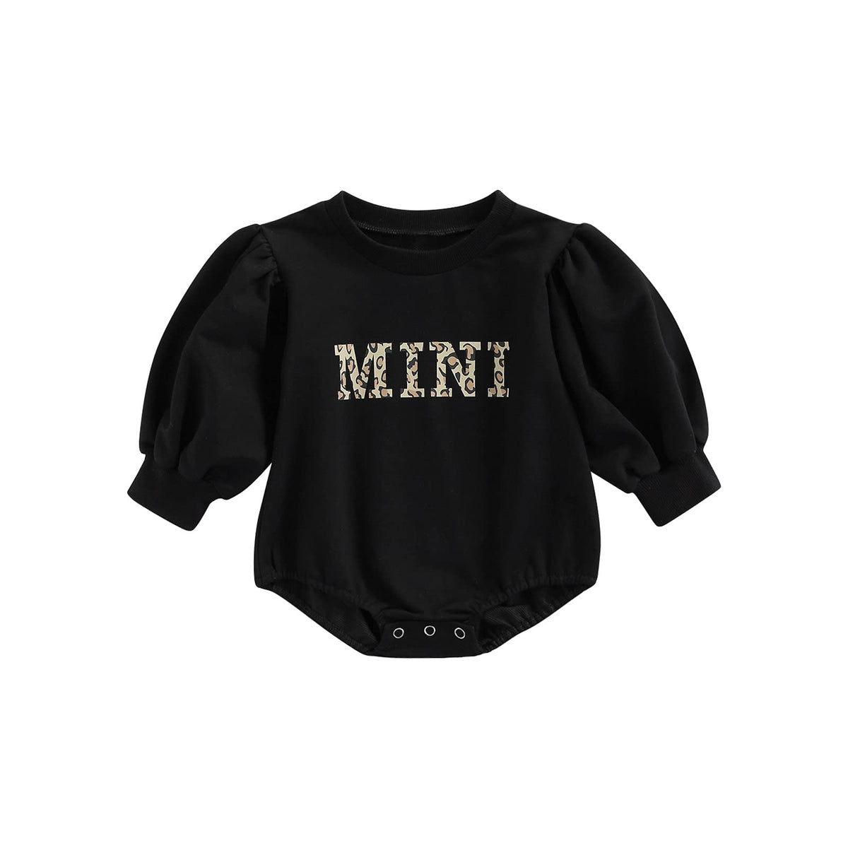 Mini Long Sleeve Romper | Black