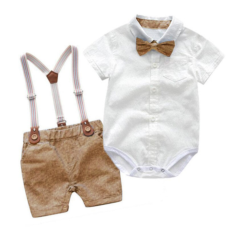 Arlo Bow Tie Suspenders Set Tan – My Little Wardrobe