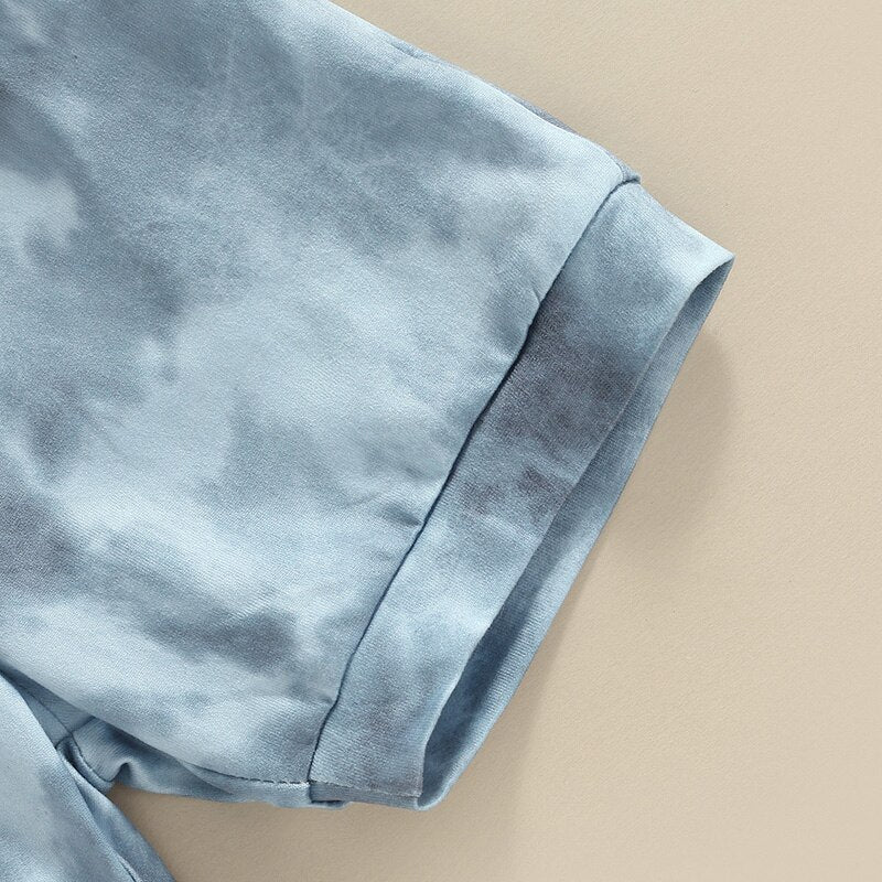 Long Back Tie Dye Set | Blue