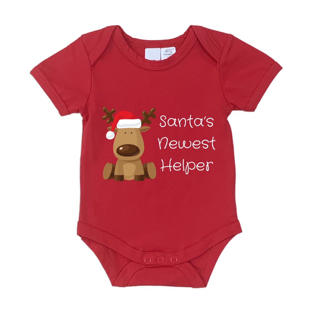 MLW By Design - Santa's Newest Helper Bodysuit | Red