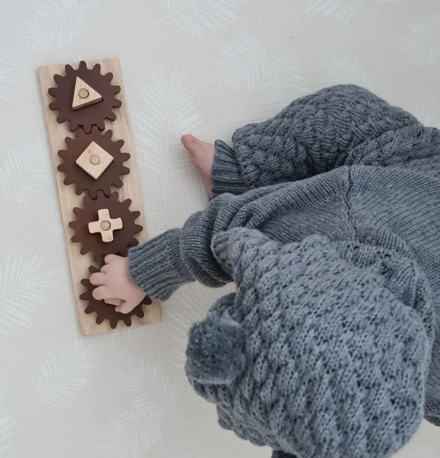 Bear Knit Onesie | Charcoal