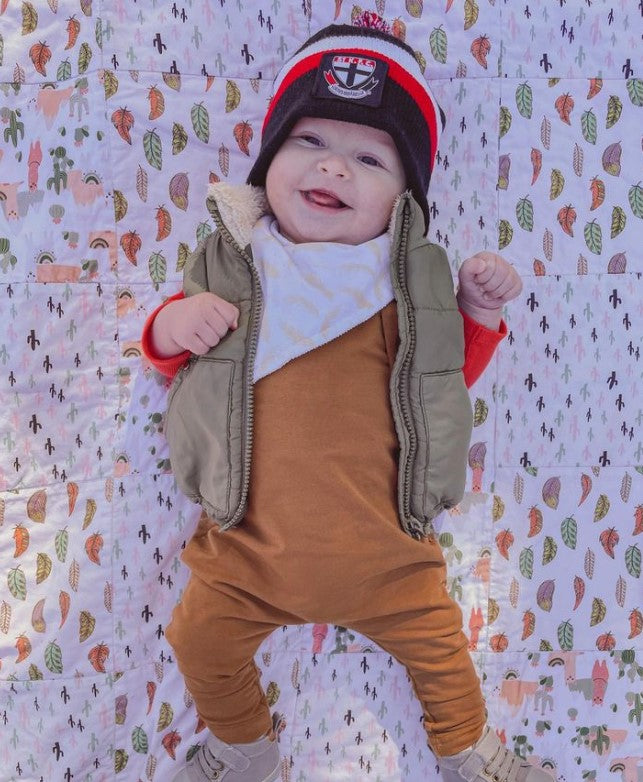 Little Wolfie - Chocolate Overalls *CLEARANCE*