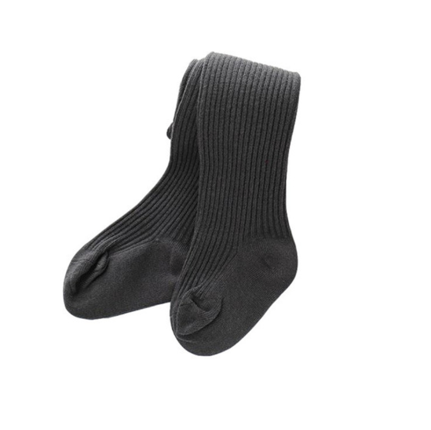 Ribbed Winter Stockings | Charcoal