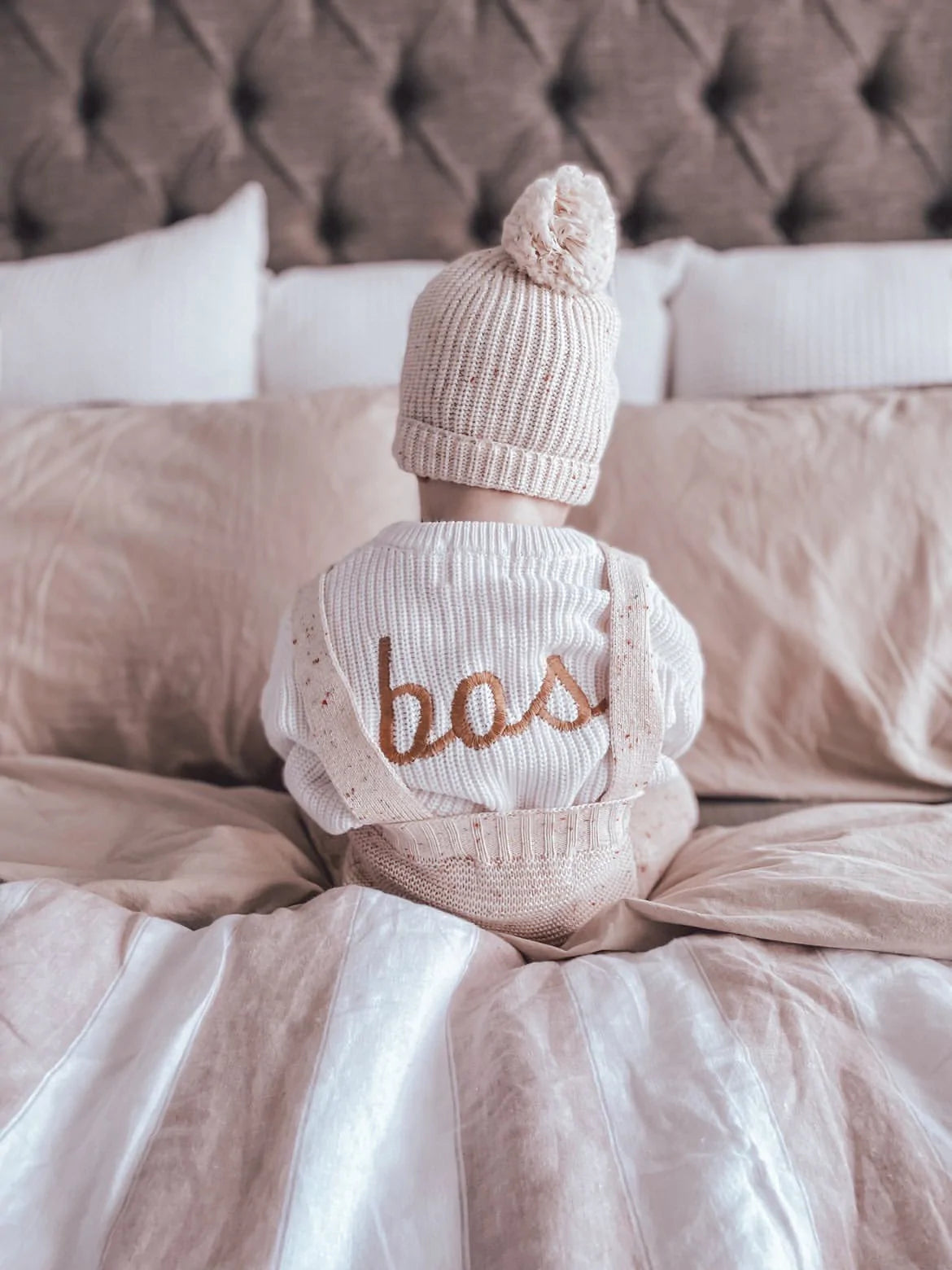 Little Zemi - Knit Jumper Pure White | Personalised