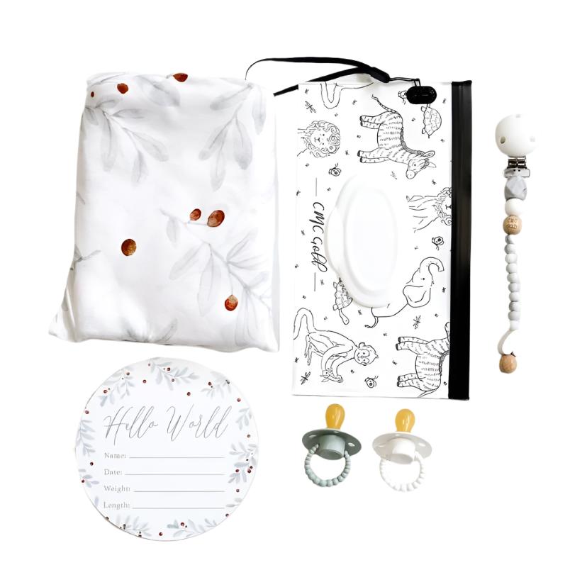 CMC GOLD - Birth Bundle Leafy Dreams Swaddle Set