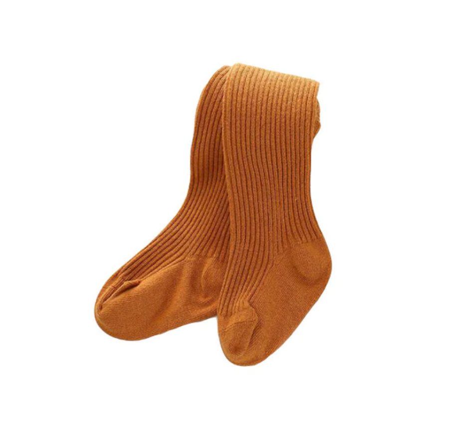 Ribbed Winter Stockings | Mustard