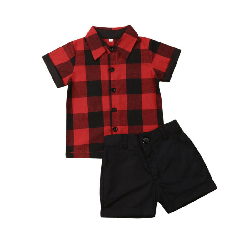 Plaid Shirt Set