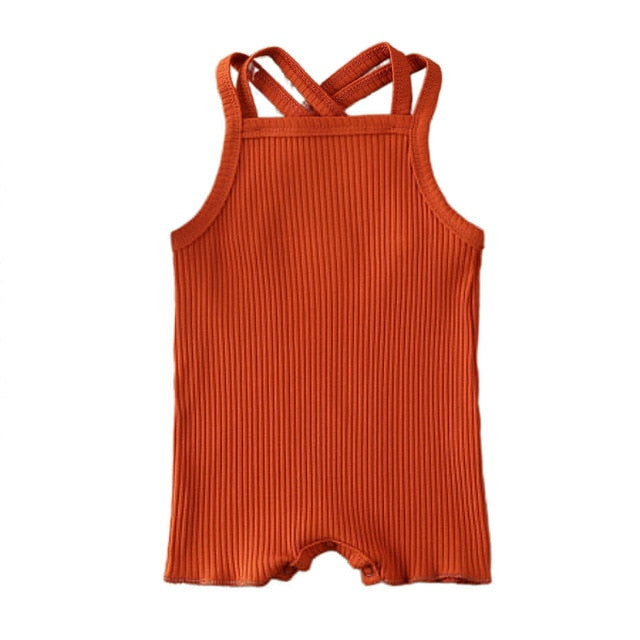 Georgia Cross Back Romper | Rust