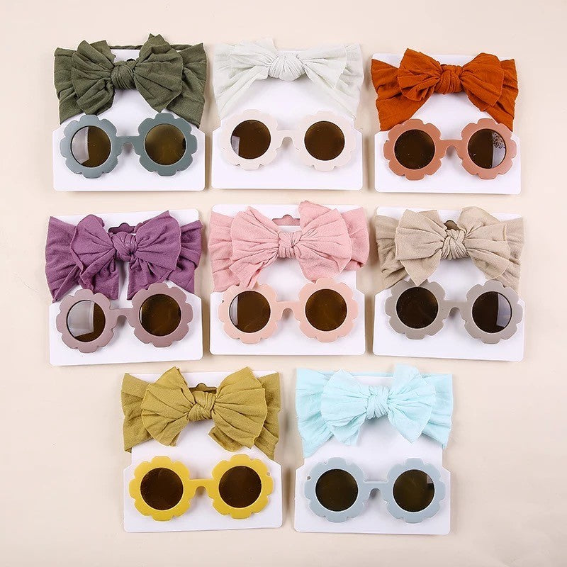 Flower Sunnies & Headband Set | Various Colours